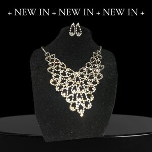 Elegant Silver Necklace and Earring Set